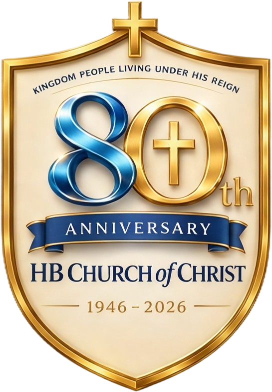 HB Church of Christ 80th Anniversary badge, 1946–2026