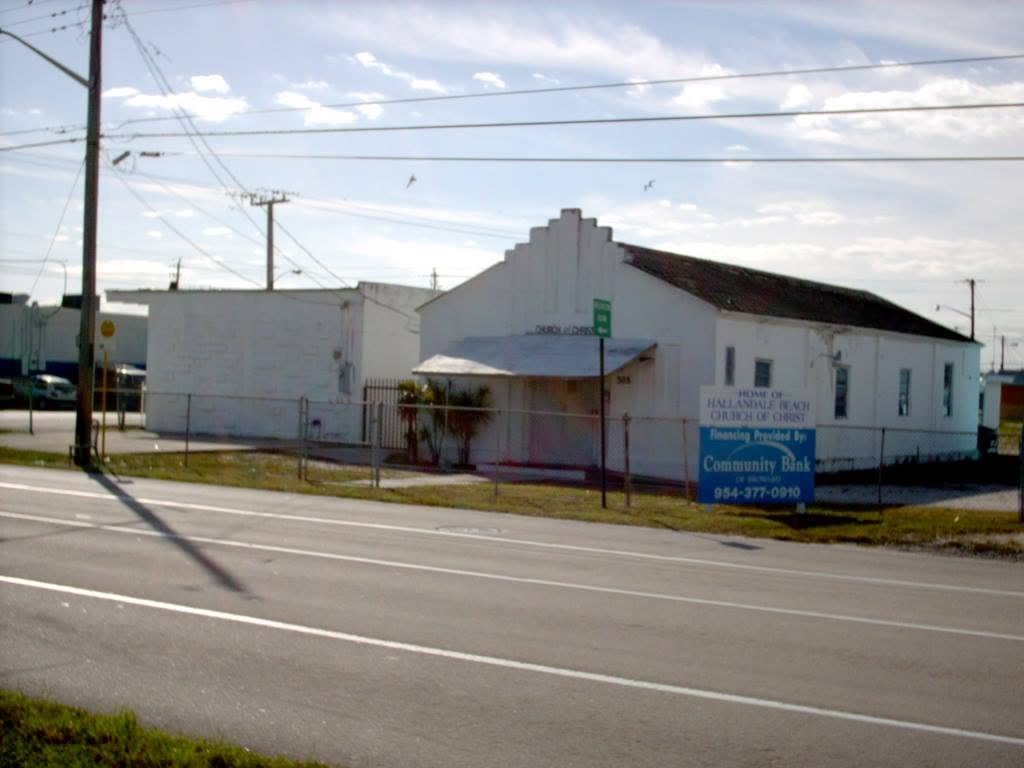 Our original church building on N. Dixie Highway in Hallandale Beach, before the new facility was built.